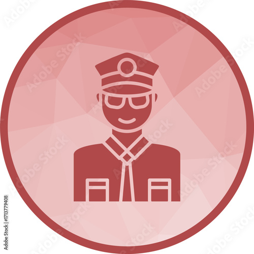 Police icon vector image. Suitable for mobile apps, web apps and print media.