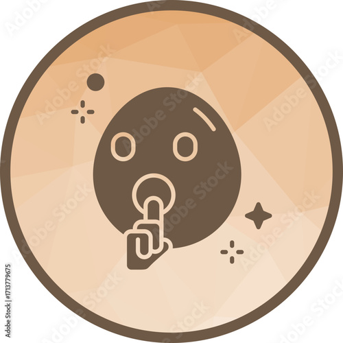 Shushing Face icon vector image. Suitable for mobile apps, web apps and print media.