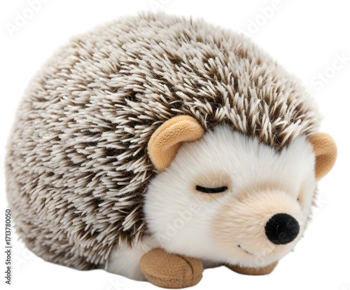 Wallpaper Mural Adorable plush hedgehog resting peacefully on a soft surface, showcasing its cute features and texture Torontodigital.ca