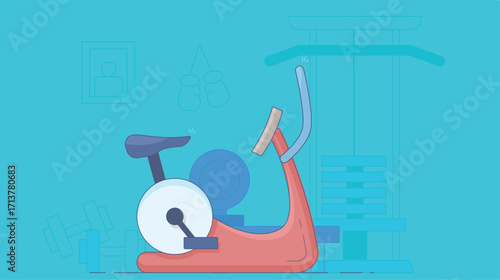 A cycle sports gym machine designed for indoor fitness. It features adjustable resistance, ergonomic seating, and a digital display for tracking workout progress, perfect for cardio training