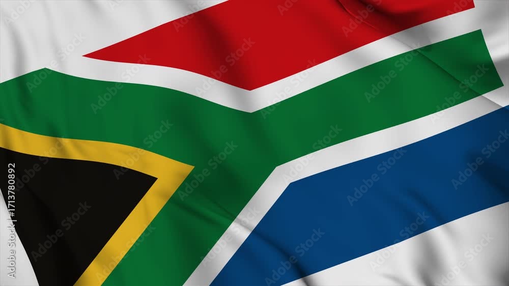 Sa Flag Animation South Africa flag animation seamless loop. 4K 素材庫影片 | Adobe Stock