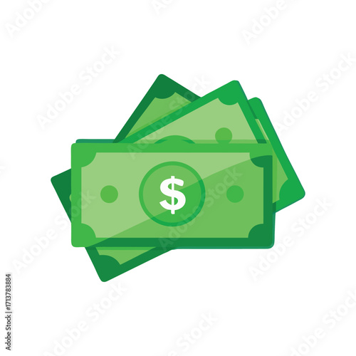 Dollar banknotes isolate on white background