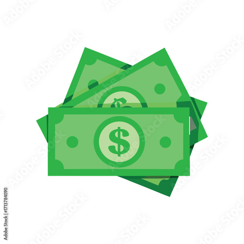 Dollar banknotes isolate on white background