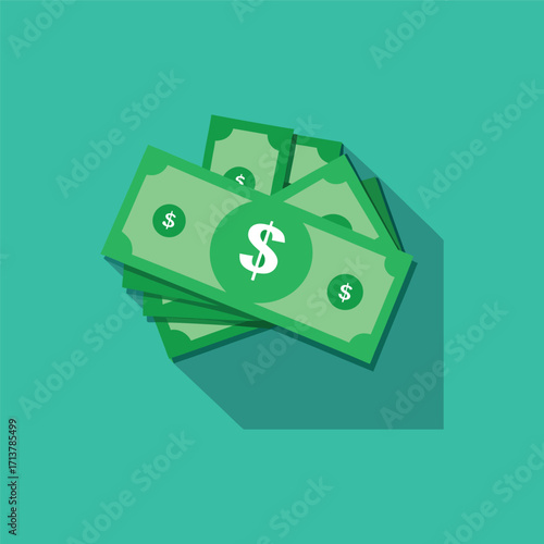 Dollar banknotes isolate on white background