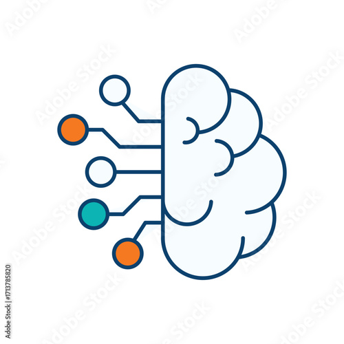 Machine Learning Filled Outline Icon