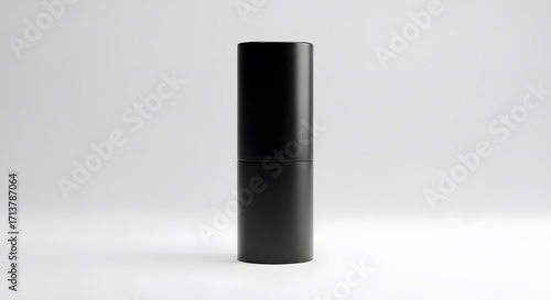 Wallpaper Mural Black cylindrical object on a white background minimalist design. Torontodigital.ca