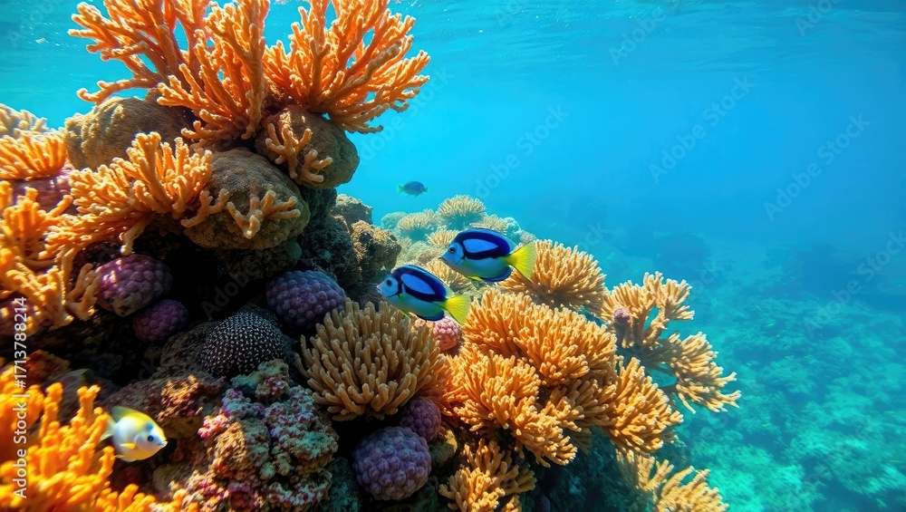 Naklejka premium Vibrant Reef Full Of Life