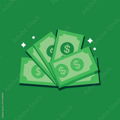 Dollar banknotes isolate on white background
