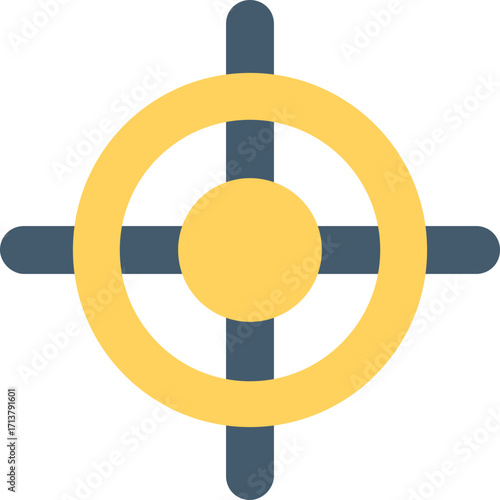 GPS Navigation Icon - Map Positioning and Guidance Graphic