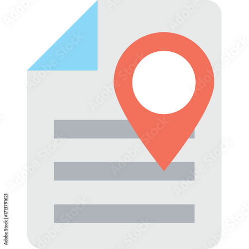GPS Navigation Icon - Map Positioning and Guidance Graphic