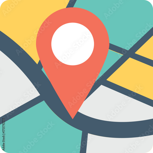 Geolocation Icon - Clean Navigation Map Symbols