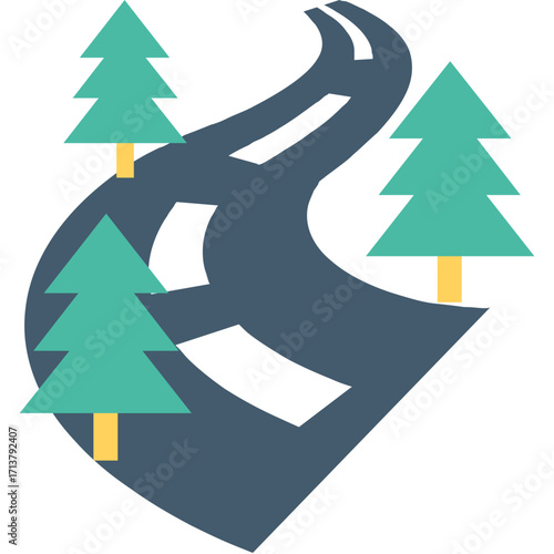 Route Planning Icon - Map Navigation Visualization