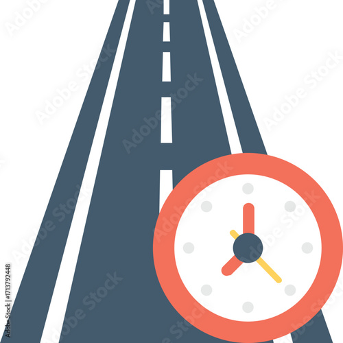 Route Planning Icon - Map Navigation Visualization