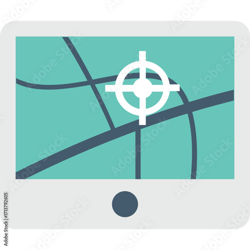 Route Planning Icon - Map Navigation Visualization