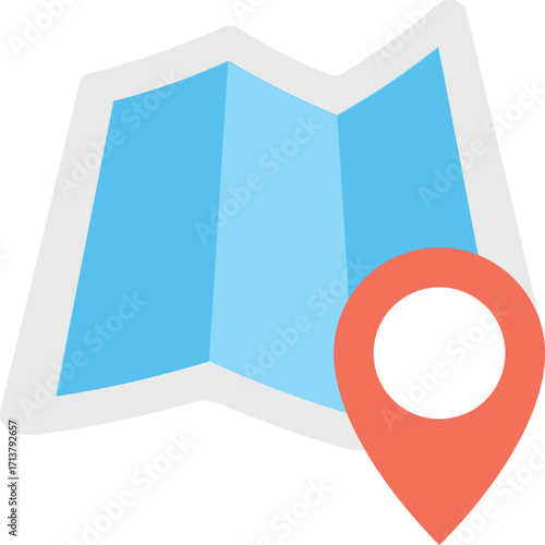 Route Planning Icon - Map Navigation Visualization