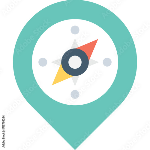 City Navigation Icon - Urban Map and Positioning Symbols