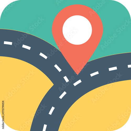 City Navigation Icon - Urban Map and Positioning Symbols