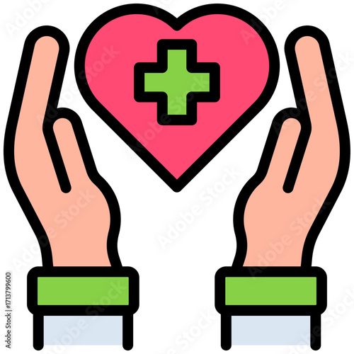 Healthcare icon isolated on white background. vector illustration icon for digital nomad