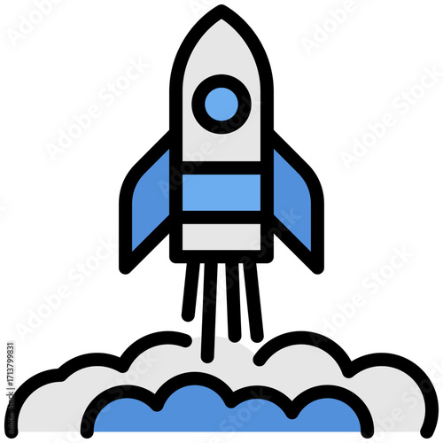 Startup icon isolated on white background. vector illustration icon for digital nomad