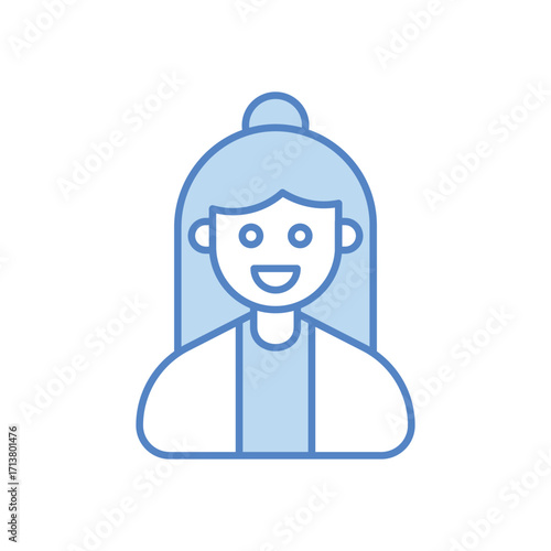 Professor Blue Color Tone Icon Vector