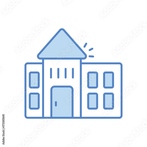 Campus Blue Color Tone Icon Vector