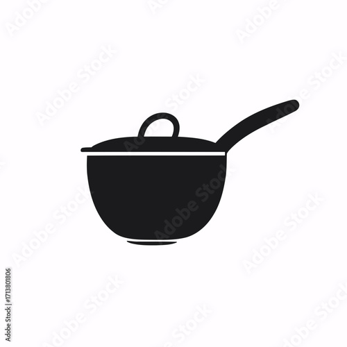 Isolated cooking utensils, including a cast iron frying pan and a casserole pot, on a white background