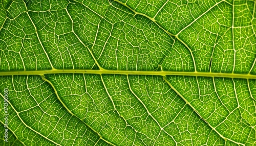 Close-up view of a leaf's intricate vein structure