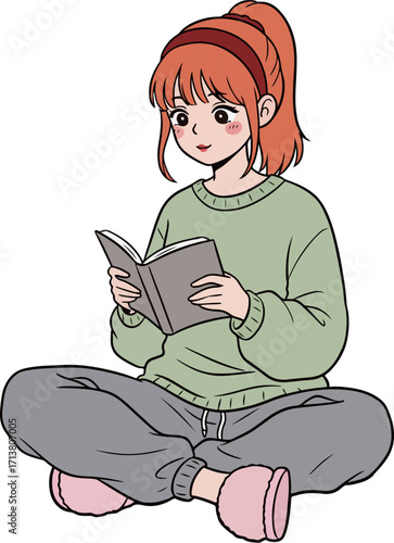 Girl Reading a Book