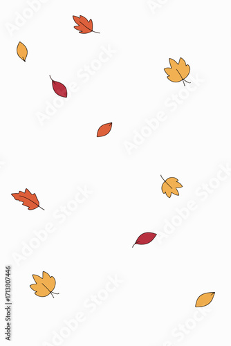 Falling Autumn Leaves Illustration