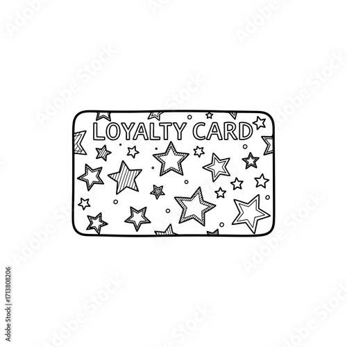Doodle loyalty card with star icons
