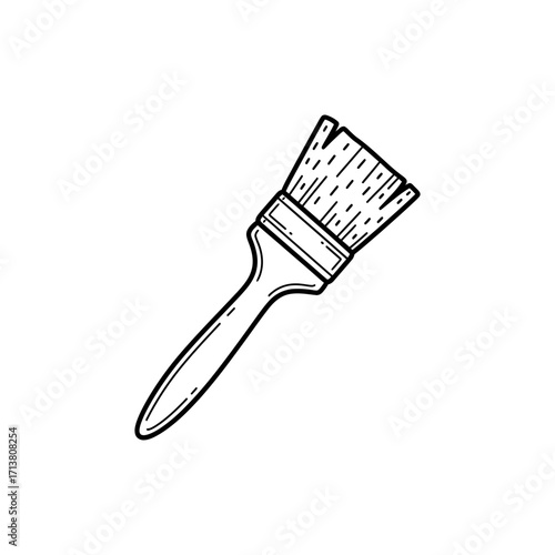 Doodle paintbrush with dashed bristles