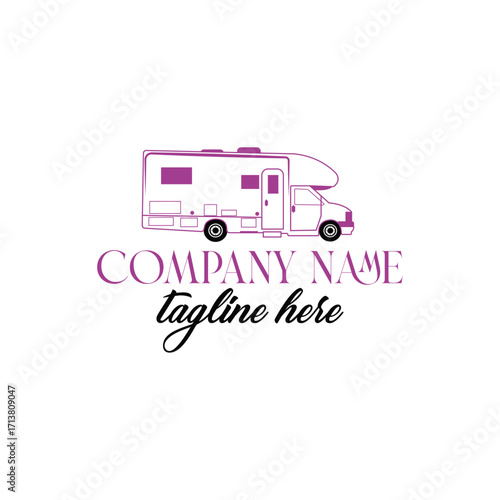 RV Travel Logo with Company Name and Tagline