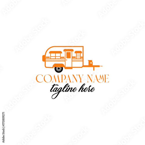 RV Travel Logo with Company Name and Tagline