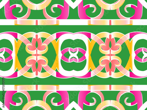 colourful aesthetic abstract gradient batik dayak line art shape wallpaper background pattern	