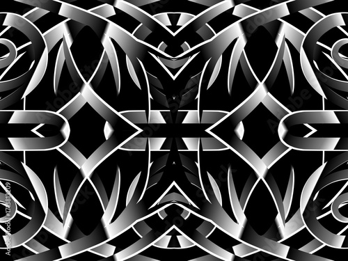 colourful aesthetic abstract gradient batik dayak line art shape wallpaper background pattern	