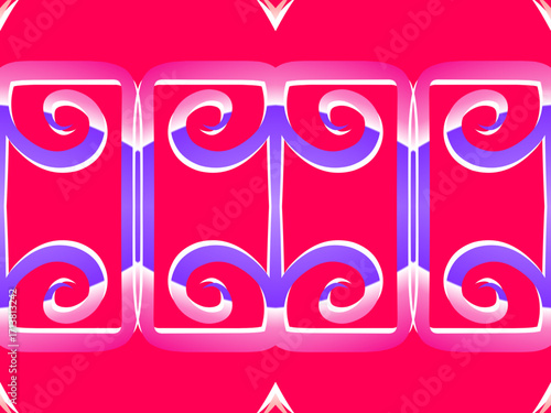 colourful aesthetic abstract gradient batik dayak line art shape wallpaper background pattern	