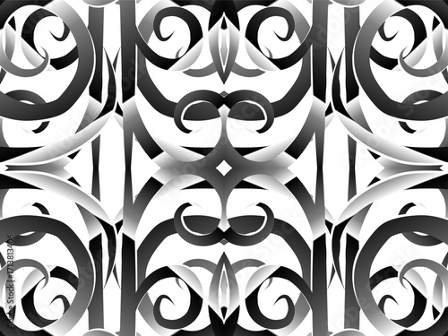 colourful aesthetic abstract gradient batik dayak line art shape wallpaper background pattern	