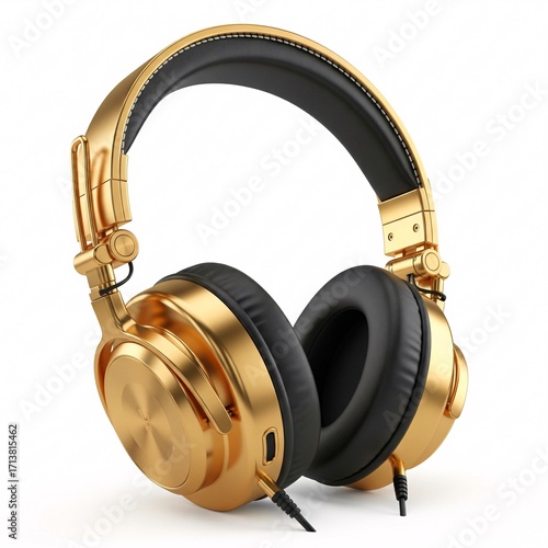 Wallpaper Mural Golden headphones with brown earcups, Torontodigital.ca