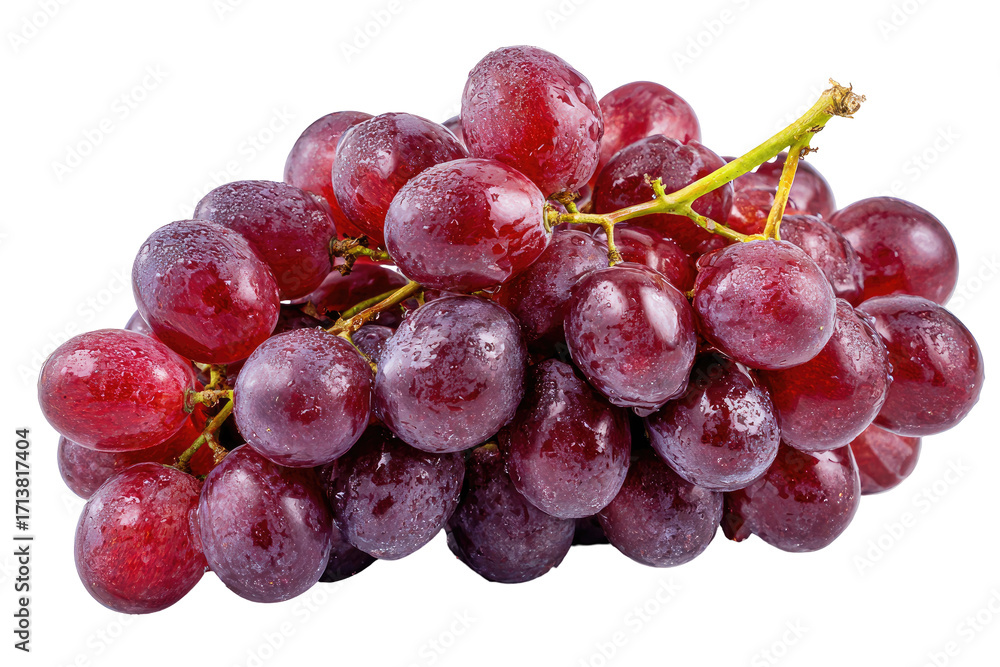 Fototapeta premium Fresh red grapes, plump and juicy