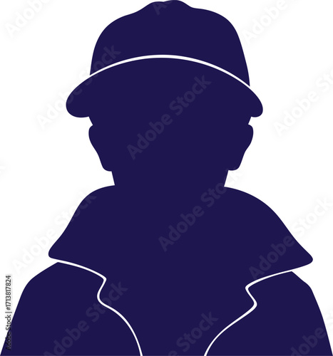 Silhouette of detective with classic hat trench coat mystery investigation concept vector