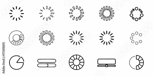 Dynamic loading indicators and progress bars provide visual feedback for seamless user experiences in digital interfaces
