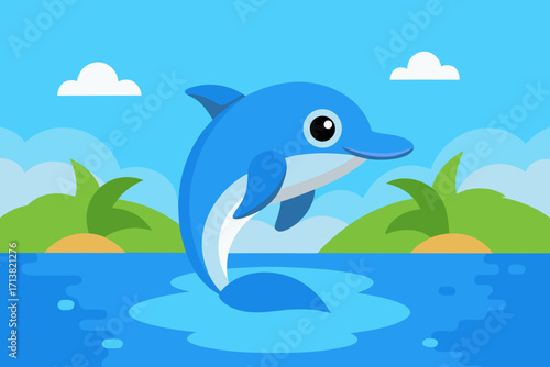 dolphin jumping out of water