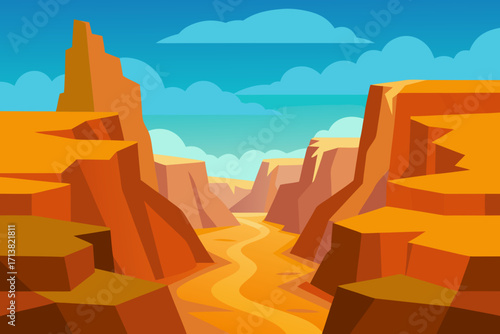 landscape with mountains