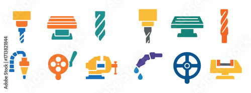 Colorful CNC Icon Grid
