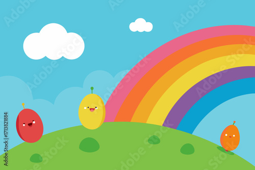 easter eggs and flowers