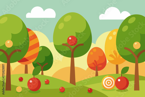 autumn landscape with trees
