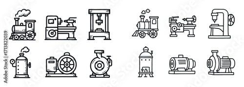Industrial Machinery Icons