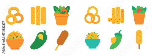 Colorful Fast Food Icons