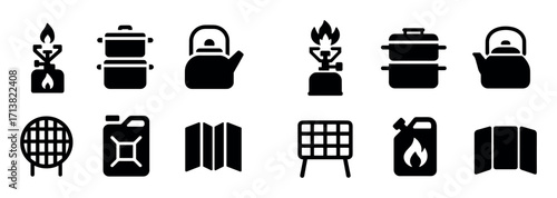 Camping Gear Icons