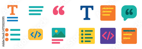 Colorful Web Design Icons